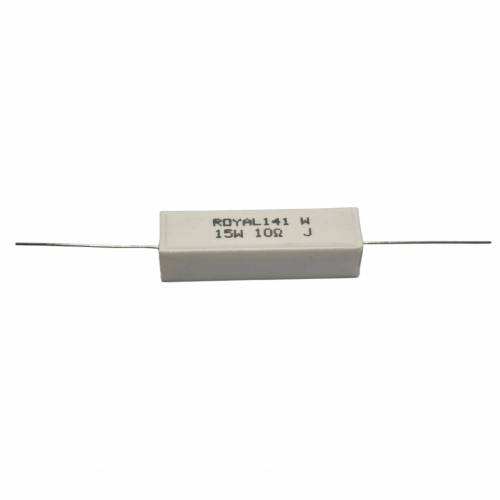 Rezystor drutowy cementowy Royal Ohm AX 15W-10R